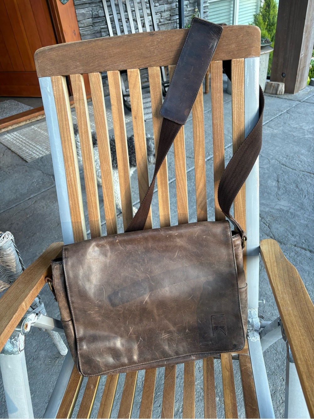 Navali leather and canvas satchel Currier, bag
